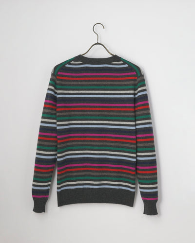 【GRABRE】25最高級カシミヤアレンジBDクルーネックセーター