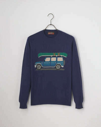 【GRABRE】25最高級カシミヤ100％CARインターシャセーター