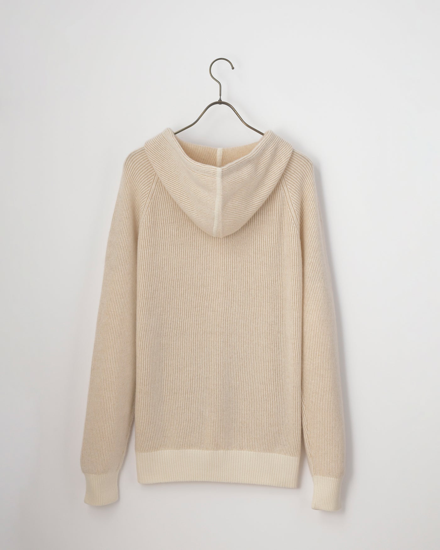 【GRABRE】25最高級カシミヤ100％2重双編みジップアップフーディー