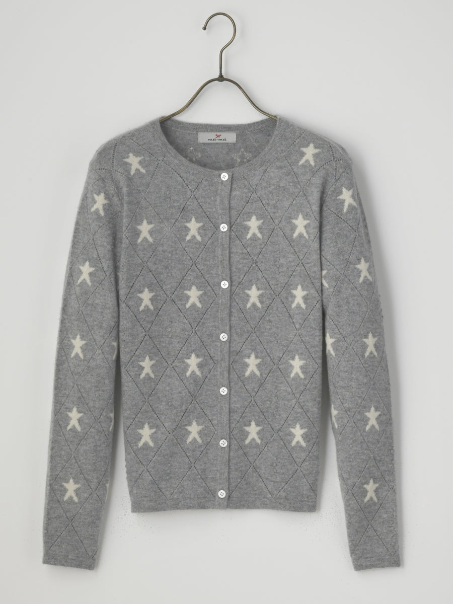 mei-mei】カシミヤ100％スターダスト②カーディガン – プラチナカシミヤ