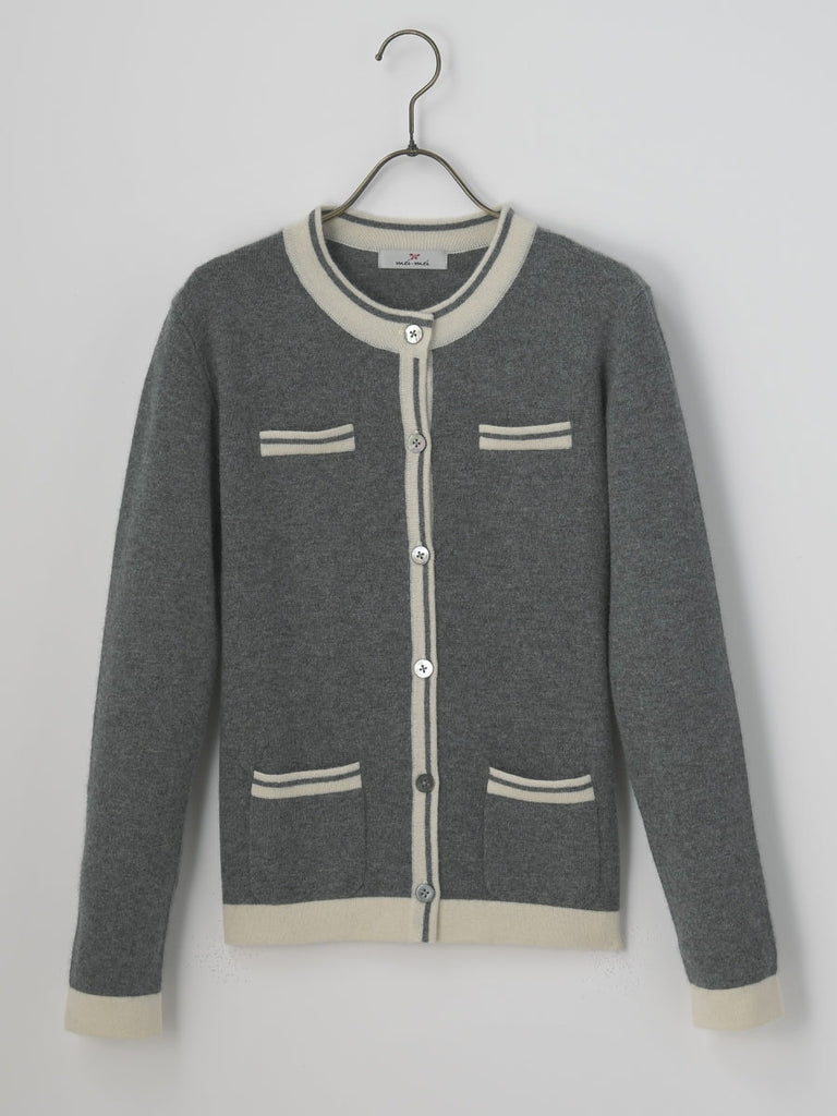 最上級カシミヤ100 mei-mei PLATINUMカーディガン mei-mei】最高級カシミヤ100％ミニケーブルカーディガン