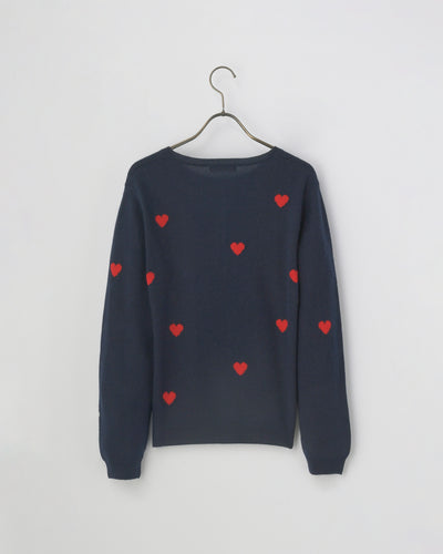 【mei-mei】25シルクカシミヤハートフルカーディガン