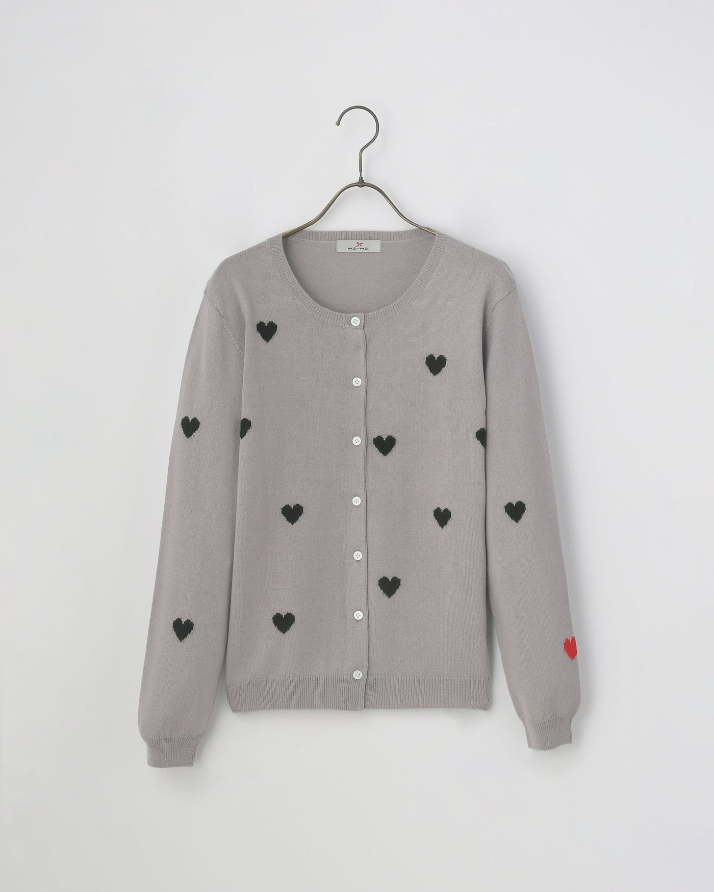 【mei-mei】25シルクカシミヤハートフルカーディガン