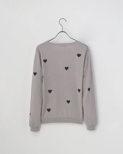 【mei-mei】25シルクカシミヤハートフルカーディガン