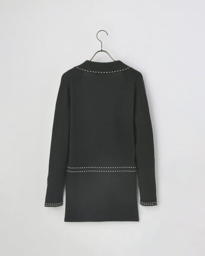 【mei-mei】25シルクカシミヤトップラインカーディガン