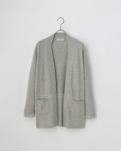 【mei-mei】25シルクカシミヤトップラインカーディガン