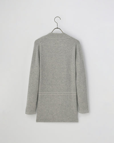 【mei-mei】25シルクカシミヤトップラインカーディガン