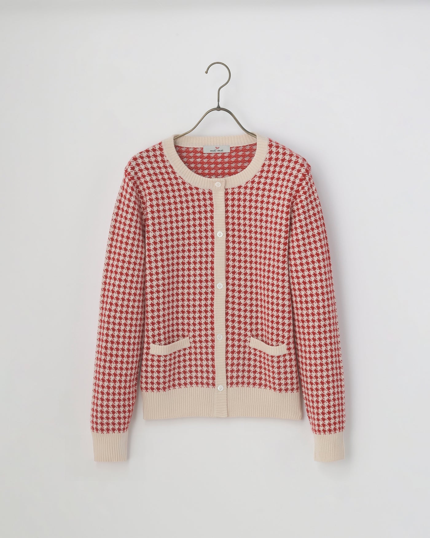 【mei-mei】25シルクカシミヤ千鳥カーディガン