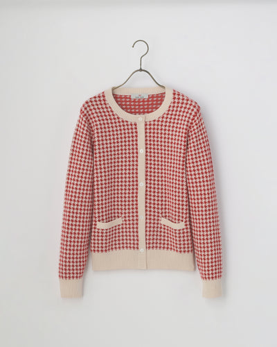 【mei-mei】25シルクカシミヤ千鳥カーディガン