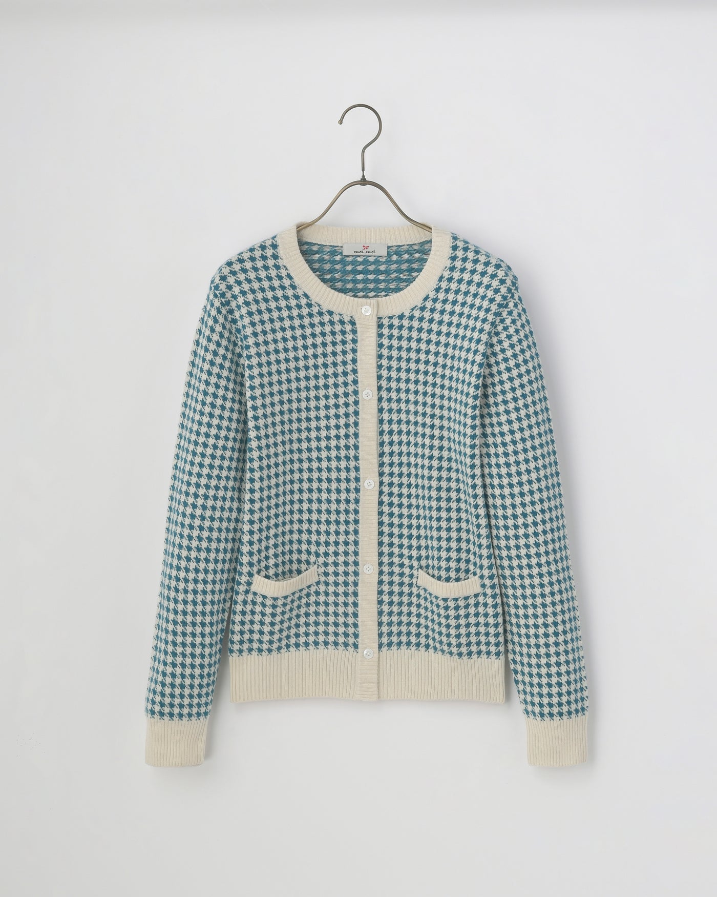 【mei-mei】25シルクカシミヤ千鳥カーディガン