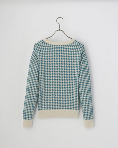 【mei-mei】25シルクカシミヤ千鳥カーディガン