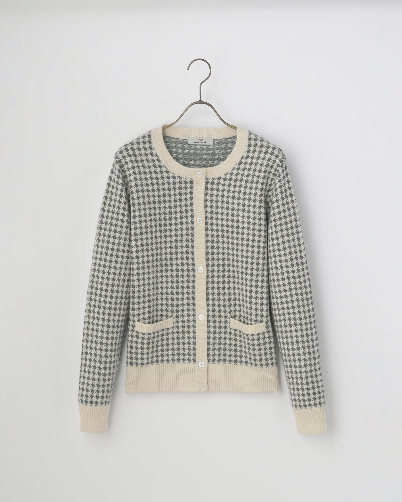 【mei-mei】25シルクカシミヤ千鳥カーディガン