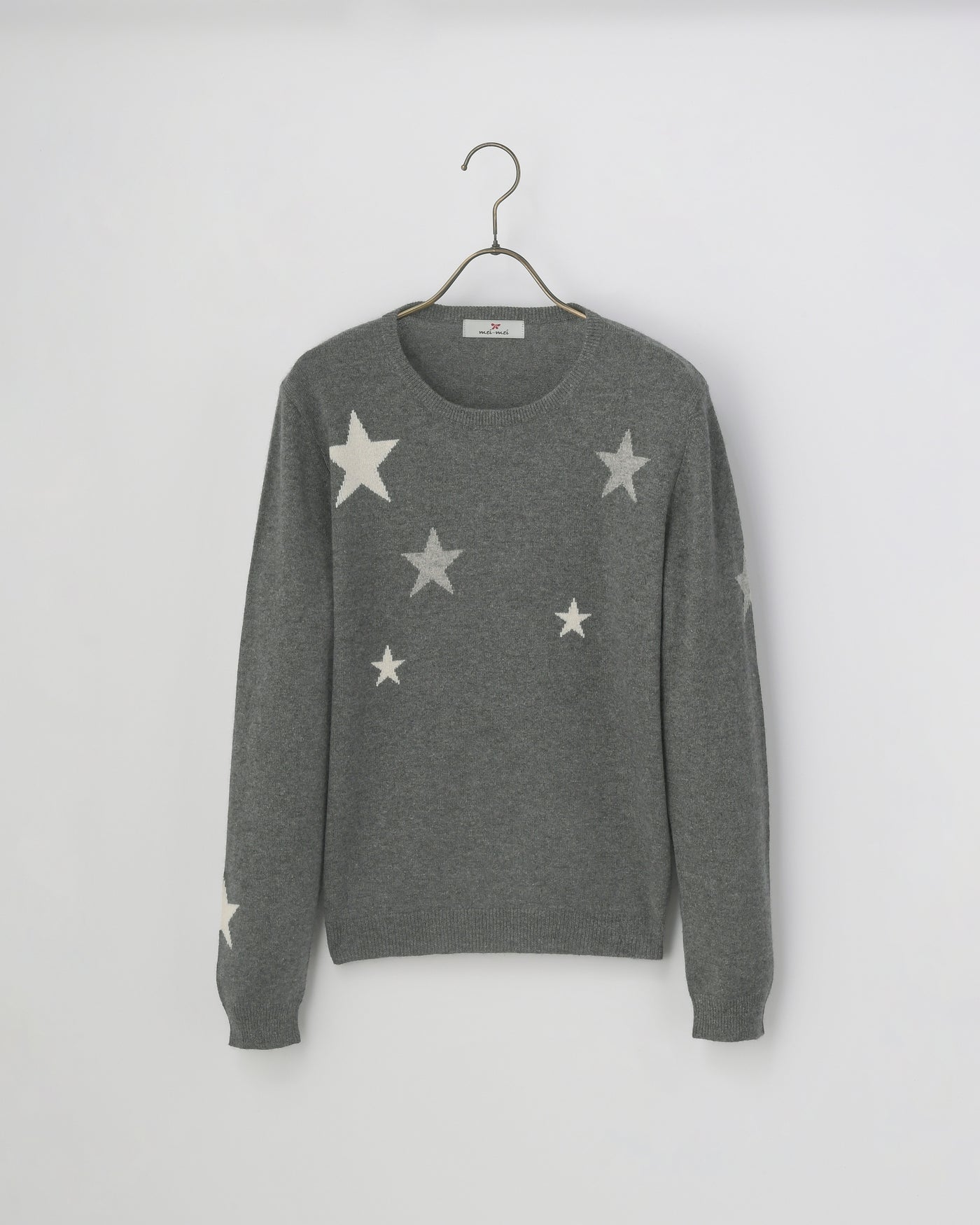 【mei-mei】25シルクカシミヤスターダストクルーネックセーター