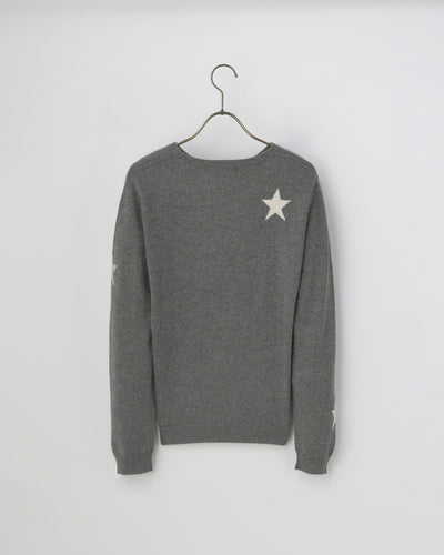 【mei-mei】25シルクカシミヤスターダストクルーネックセーター