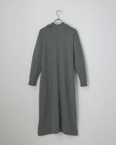 【mei-mei】25カシミヤ100％ロングシルエットワンピース