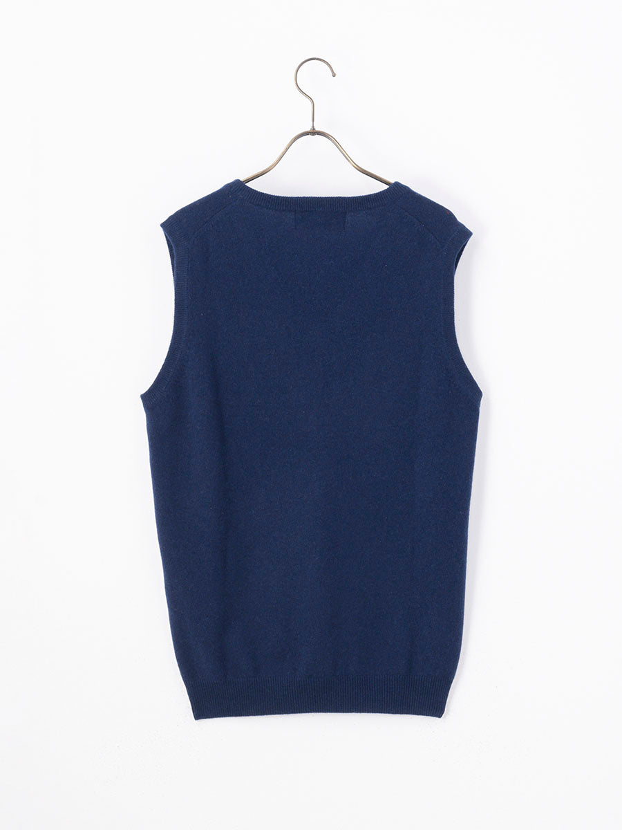 GRABRE】最高級カシミヤ100％Vネックベスト – プラチナカシミヤ