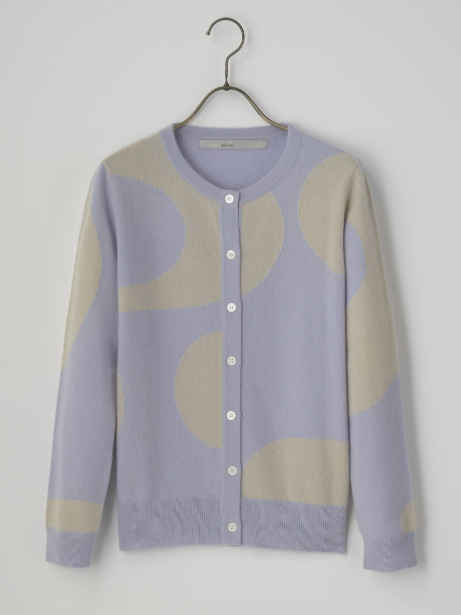 PLATINUM mei-mei】25カシミヤ100％フォーリングカーディガン