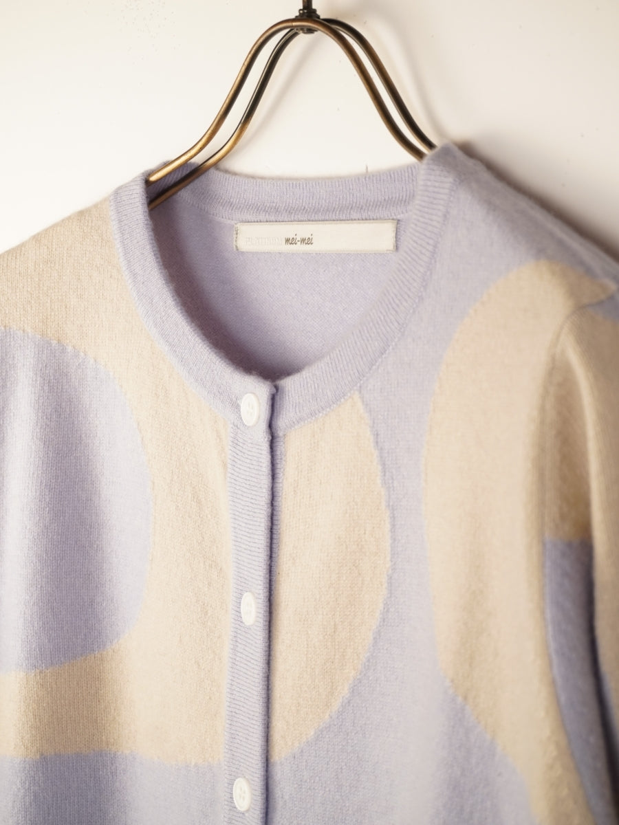 【PLATINUM mei-mei】25カシミヤ100％フォーリングカーディガン