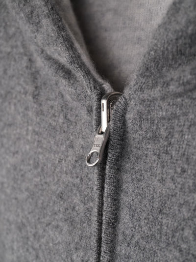 【PLATINUM mei-mei】25カシミヤ100％リバーシブルジップアップカーディガン