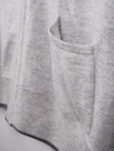 【PLATINUM mei-mei】25カシミヤ100％リバーシブルジップアップカーディガン