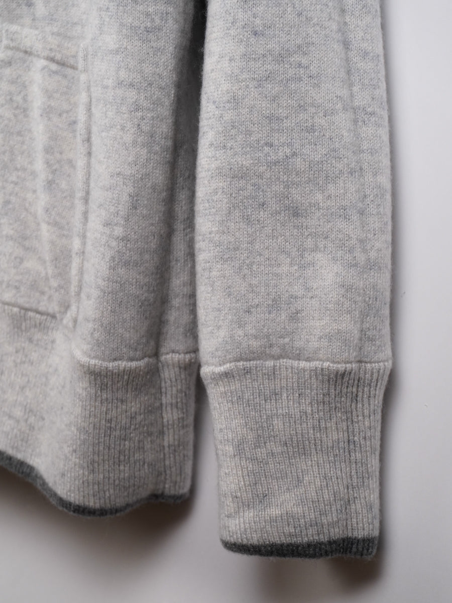 【PLATINUM mei-mei】25カシミヤ100％リバーシブルジップアップカーディガン