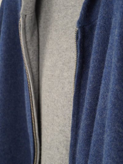 【PLATINUM mei-mei】25カシミヤ100％リバーシブルジップアップカーディガン