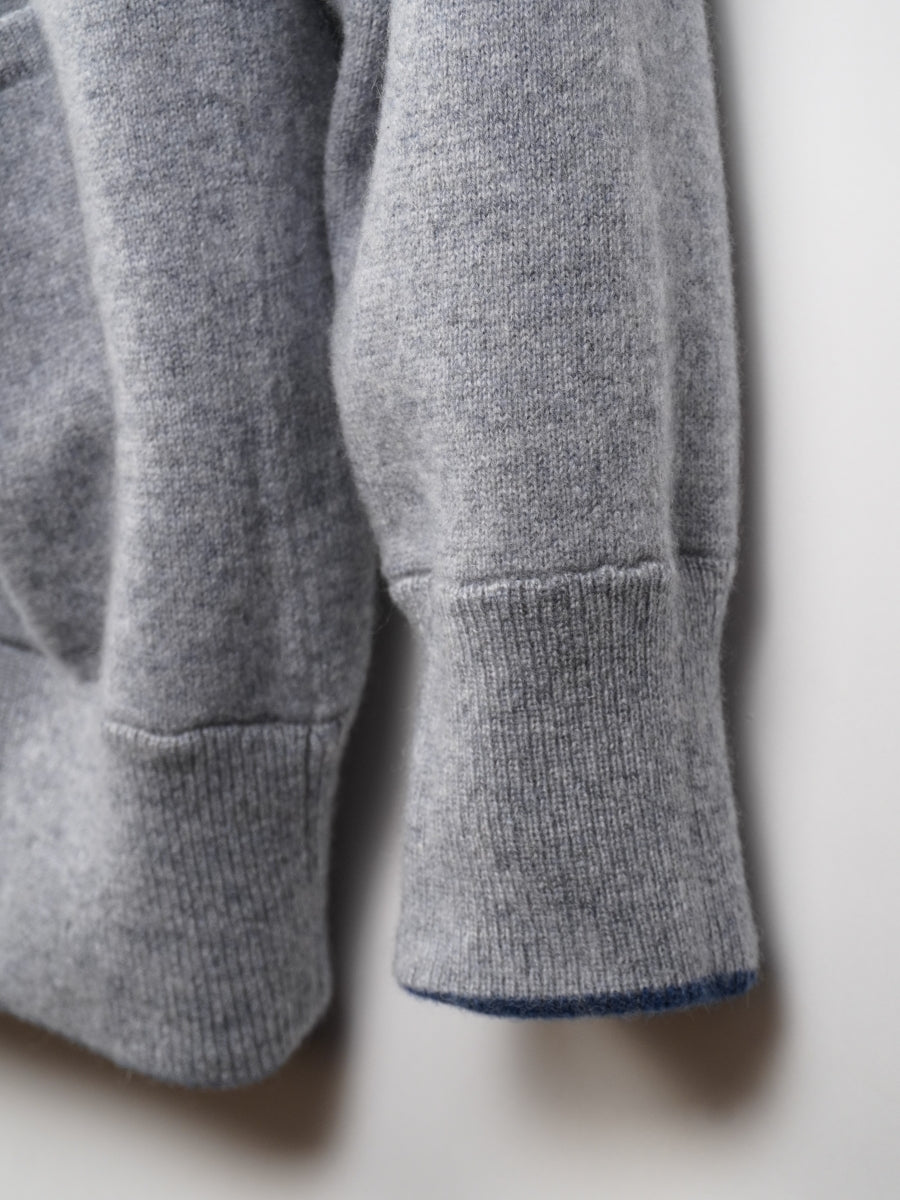 【PLATINUM mei-mei】25カシミヤ100％リバーシブルジップアップカーディガン