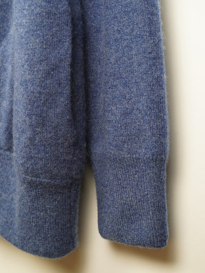 【PLATINUM mei-mei】25カシミヤ100％リバーシブルジップアップカーディガン