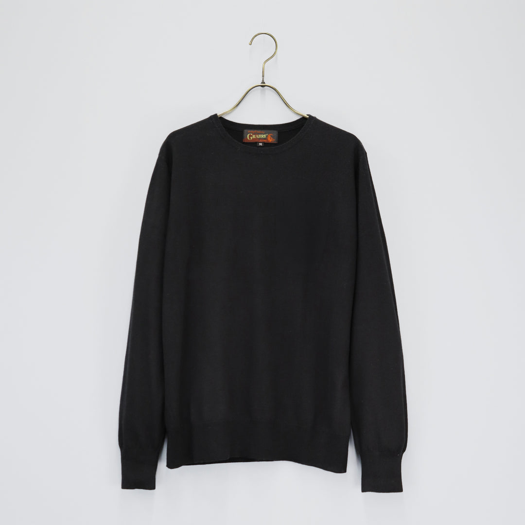 【✧美品✧】MARK&LONA ブラックセーター 38サイズ GRABRE / シルクカシミヤ プルオーバー クルーネック セーター