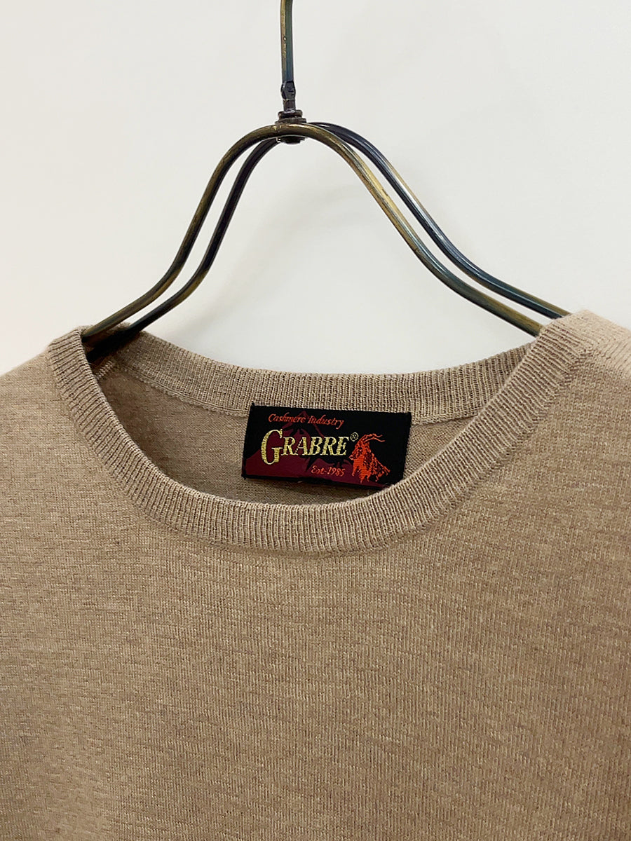 cash & barba カシミヤシルク 180 クルーネック カシミヤシルク 180 クルーネック, White – cash & barba