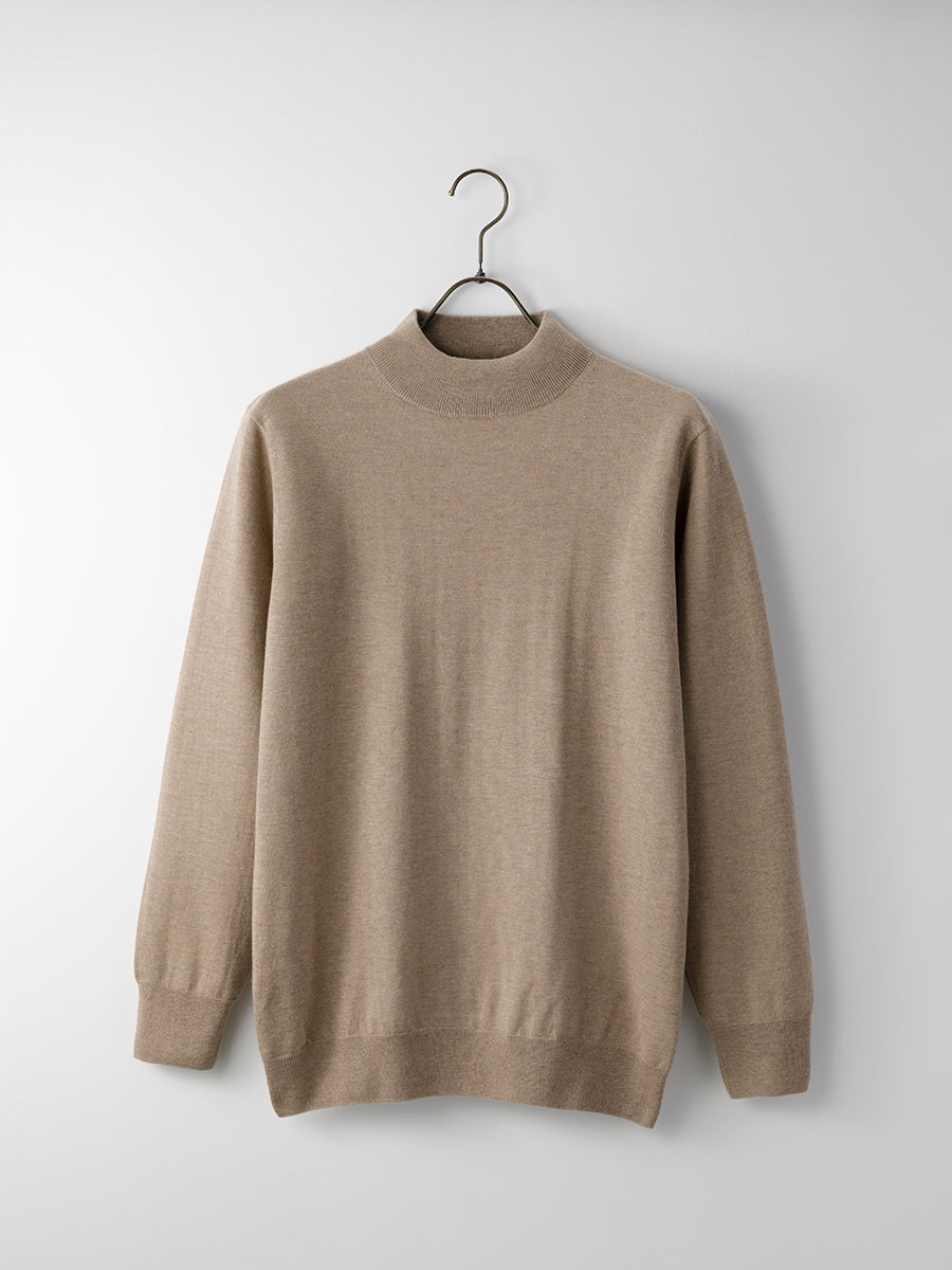 格安SALEスタート！ GRABRE／メンズ】最高級シルク70％カシミヤ30％ハイネックニット ジャケット・アウター
