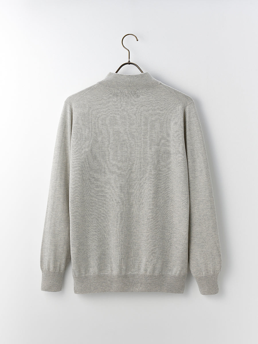 売れ筋がひ！ GRABRE／メンズ】最高級シルク70％カシミヤ30％ハイネックニット ジャケット・アウター
